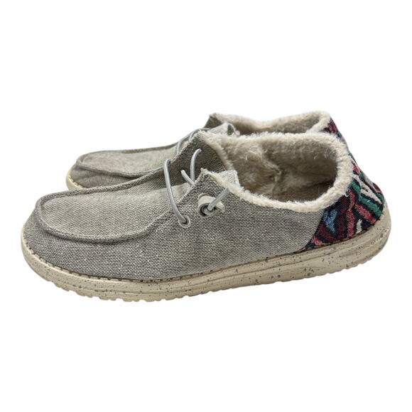 Hey Dude Wendy Funk Womens Slip On Wool Aztec Loafers Shoe Size 9 - Picture 3 of 6